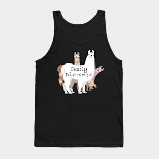 Funny Easily Distracted Llama design Tank Top